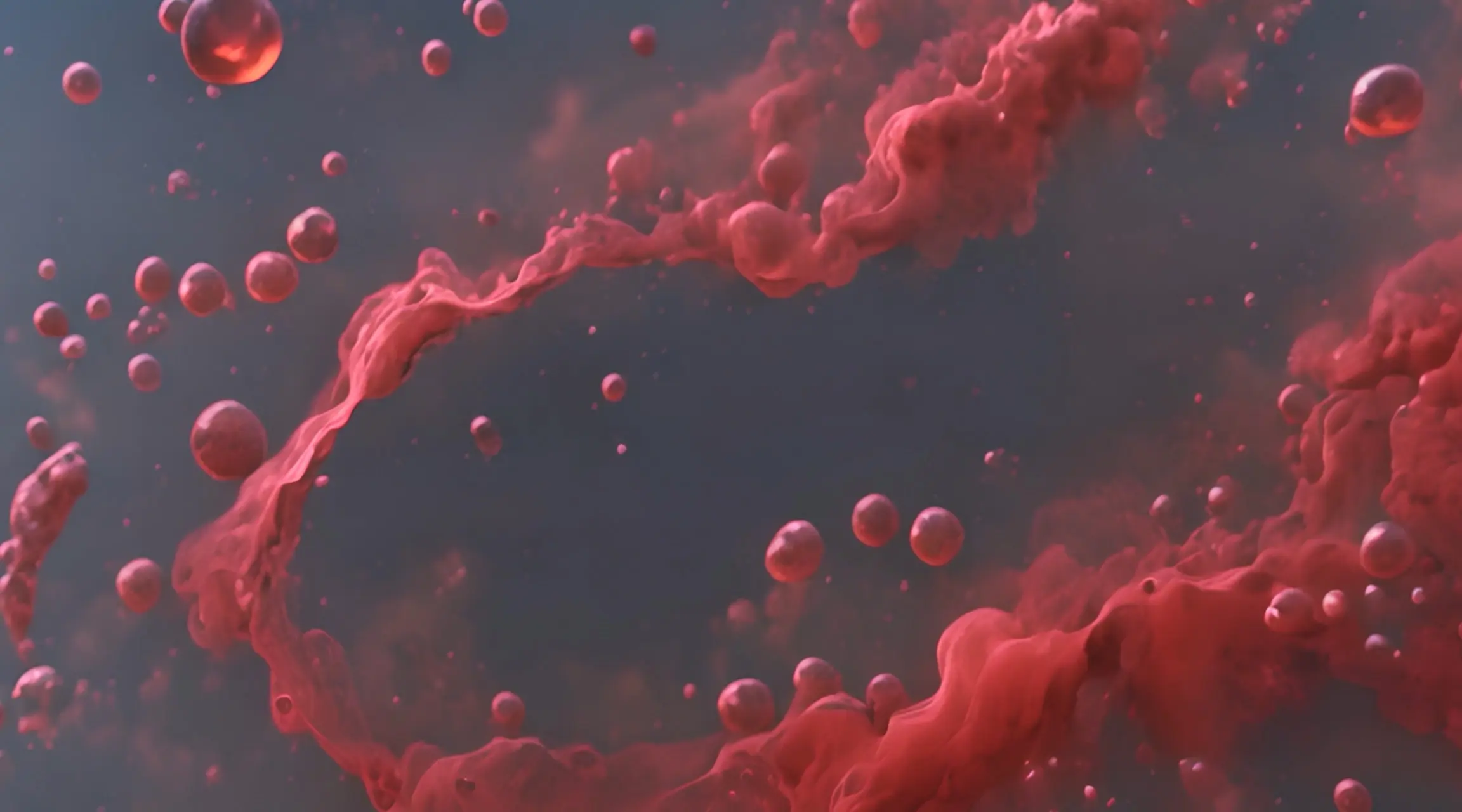 Bubbling Red Fluid Dynamic Motion Video Loop